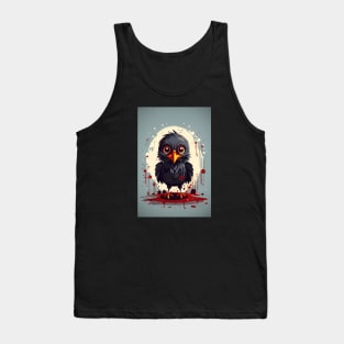 Cute Halloween Crow Tank Top